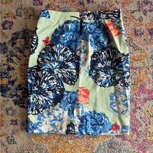 J Crew Dramatic Floral Print Pencil Skirt